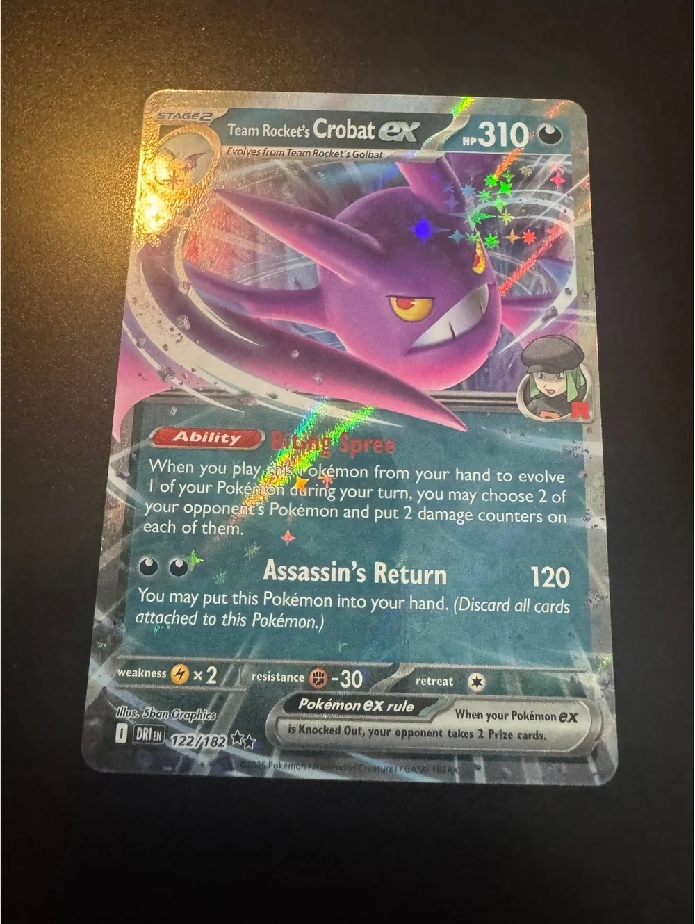 Team Rocket's Crobat ex 122/182 Arbok ex Lot